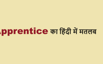 apprentice meaning in hindi