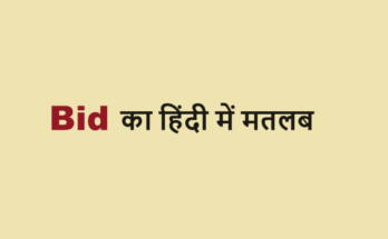 bid meaning in hindi