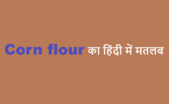 corn flour meaning in hindi