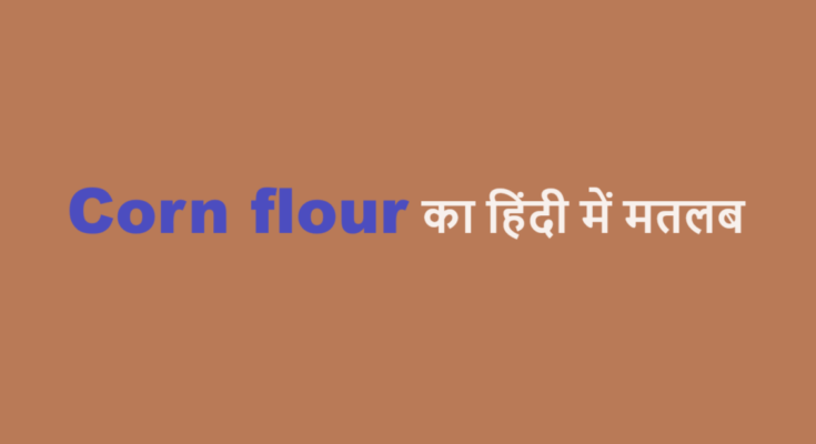 corn flour meaning in hindi