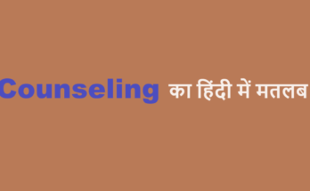 counseling meaning in hindi