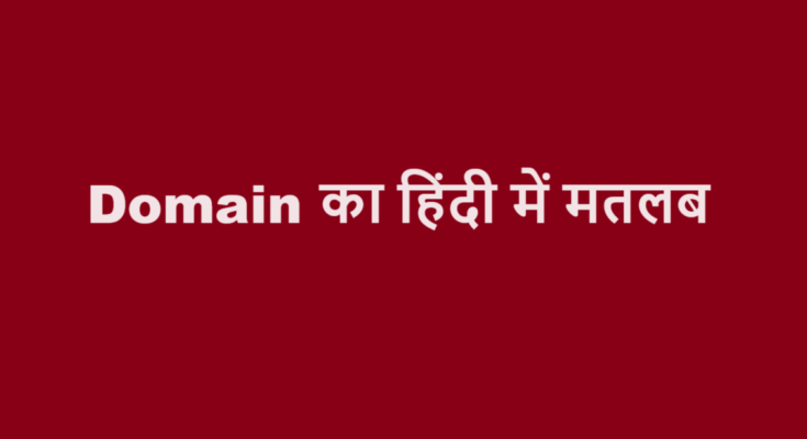 domain meaning in hindi