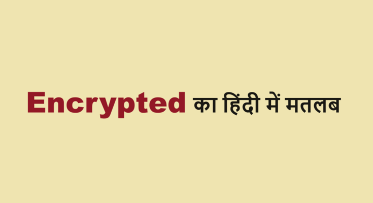 encrypted meaning in hindi