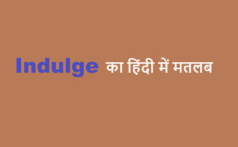 indulge meaning in hindi