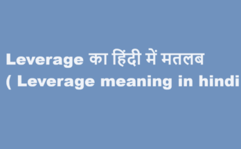 leverage meaning in hindi