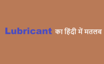 lubricant meaning in hindi