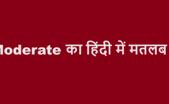 moderate meaning in hindi