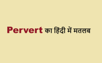pervert meaning in hindi