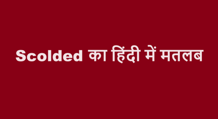 scolded meaning in hindi