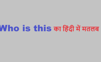 who is this meaning in hindi