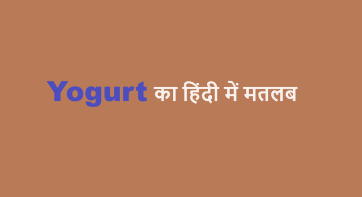 yogurt meaning in hindi