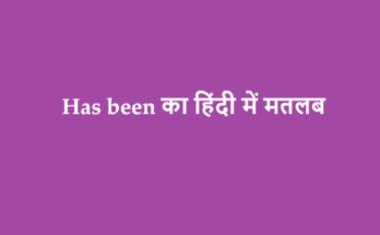 has been meaning in hindi