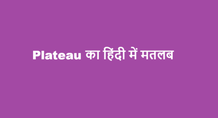plateau meaning in hindi