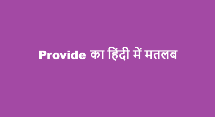 provide meaning in hindi