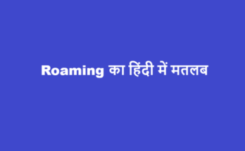 roaming meaning in hindi