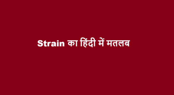 strain meaning in hindi