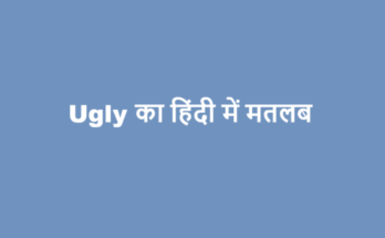 ugly meaning in hindi